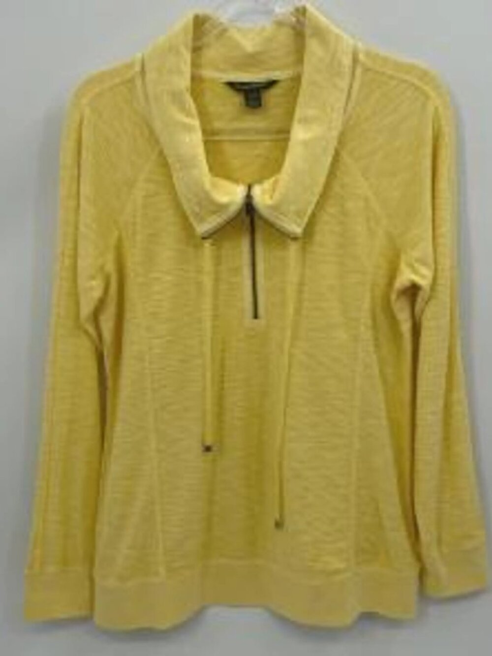 Tommy Bahama Knoll Half Zip Pullover Sweatshirt Womens SP Yellow Casual Cotton
